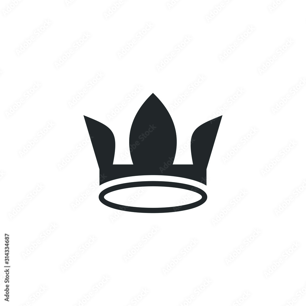 Aufkleber crown icon template color editable. crown symbol vector sign isolated on white background illustrati