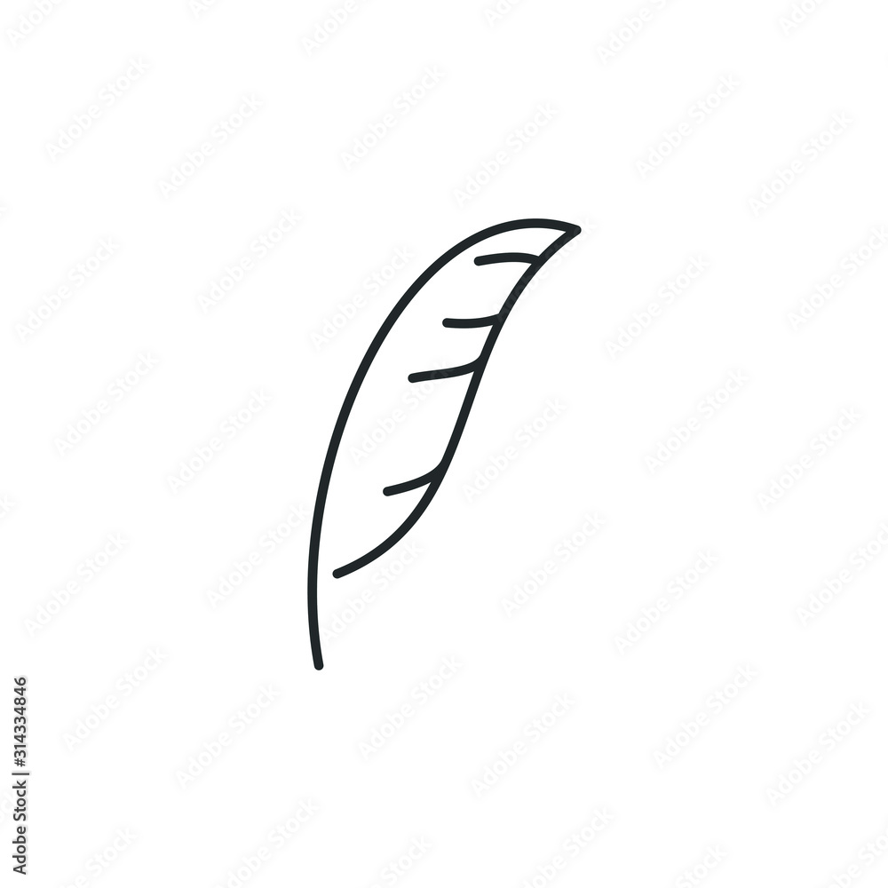 Poster Feather, Pen icon template color editable. Feather symbol vector sign isolated on white background illustration for graphic and web design.