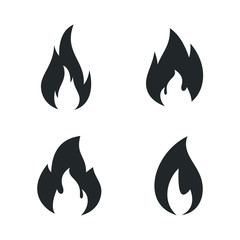 Fire flames icon template color editable. Fire flames symbol vector sign isolated on white background illustration for graphic and web design.