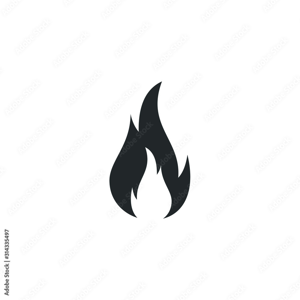 Aufkleber Fire flames icon template color editable. Fire flames symbol vector sign isolated on white background illustration for graphic and web design.