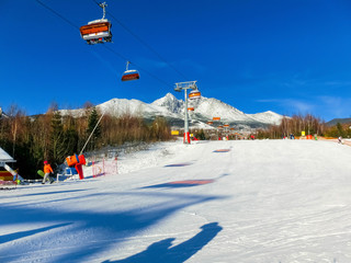 Tatranska Lomnica, the popular ski resort in High Tatras
