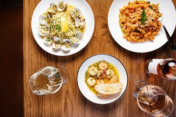 Food on a table at restaurant