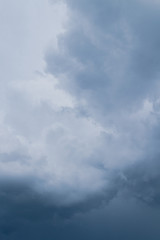 Rain storm clouds before the storm in the middle of summer