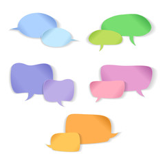 Fototapeta premium set of flat message bubbles show 
