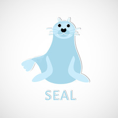 Isolated seal animal smiling