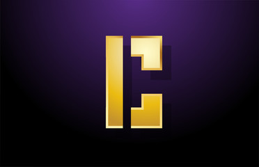 gold golden yellow letter C alphabet logo icon design for company business