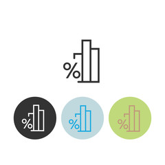 Diagram sign. Loan Related Vector Line Icons.
