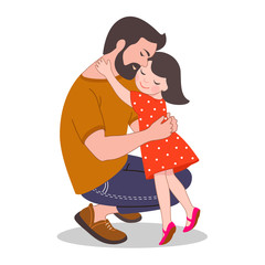 Father with daughter