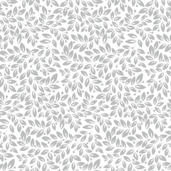 Naklejka na ściany i meble Flower pattern. Seamless white and gray ornament. Graphic vector background. Ornament for fabric, wallpaper, packaging.