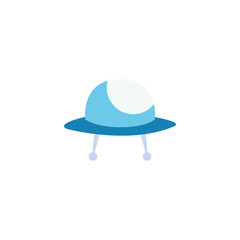 spaceship flat style isolated icon