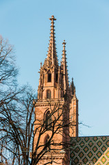 Basel, Münster, Kirche, Münsterplatz, Weihnachten, Advent, Grossbasel, Altstadt, Stadt, Münsterplatz, Pfalz, Rhein, Winter, Schweiz