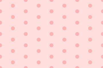 Vector seamless polka dots horizontal pattern. Simple design for wrapping, wallpaper, textile