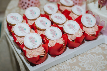 Cupcakes with a Christmas theme