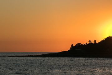 Beautiful sunset at the beach, colors are so warm