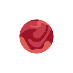 space planet flat style icon
