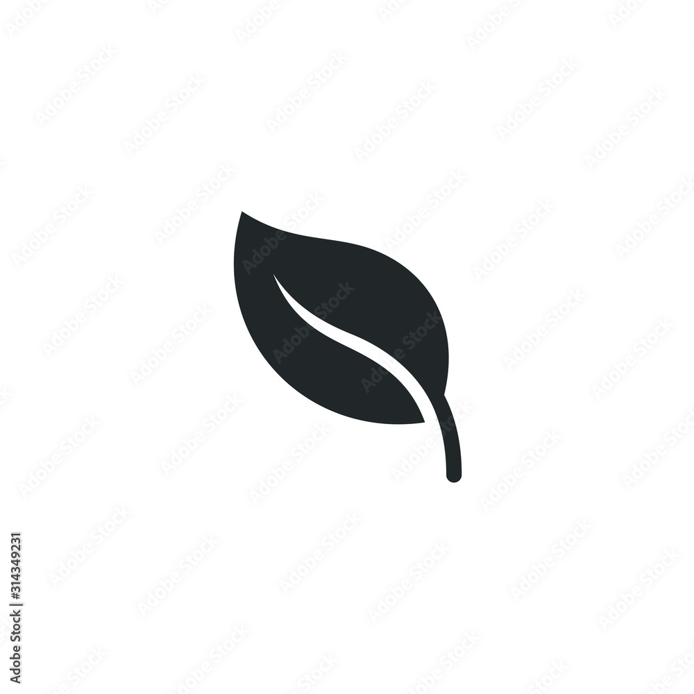 Aufkleber leaf ecology nature icon template color editable. leaf symbol vector sign isolated on white backgrou