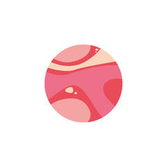 space planet flat style icon