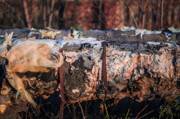 External soviet style heat pipe in a ragged condition