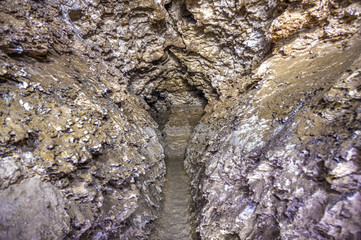 Gallery in the karst cave