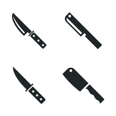 knife icon template color editable. Knife symbol vector sign isolated on white background illustration for graphic and web design.