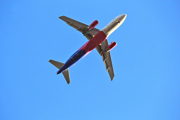 powerful airliner prepares for landing