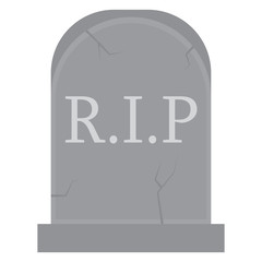 Isolated tombstone. Halloween icon