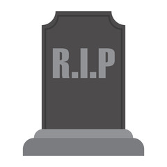 Isolated tombstone. Halloween icon