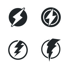 Lightning, electric power icon template color editable. Energy and thunder electricity symbol vector sign isolated on white background illustration for graphic and web design.