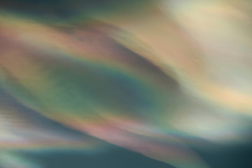 Cloud iridescence : diffraction phenomenon produce colorful clouds.