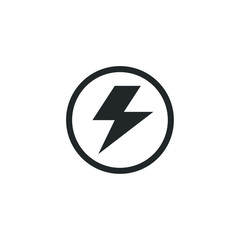 Lightning, electric power icon template color editable. Energy and thunder electricity symbol vector sign isolated on white background illustration for graphic and web design.