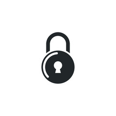 lock icon template color editable. Password security symbol vector sign isolated on white background illustration for graphic and web design.
