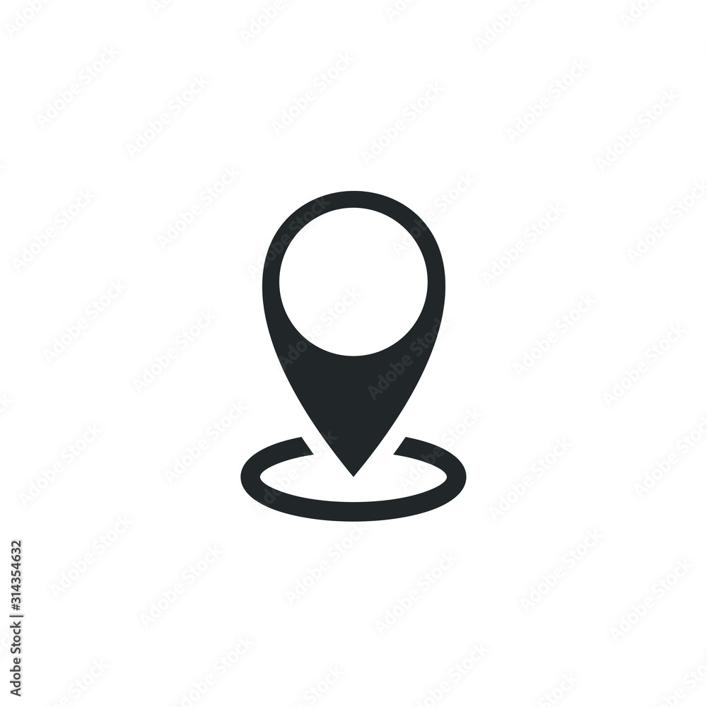 Poster map pins icon template color editable. pin point symbol vector sign isolated on white background ill