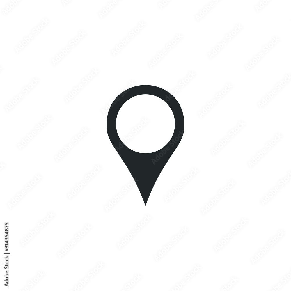 Leinwandbilder map pins icon template color editable. pin point symbol vector sign isolated on white background ill