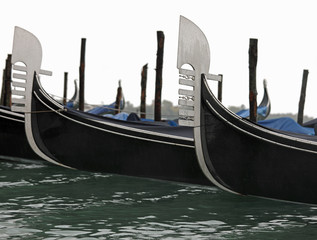 Fototapeta na wymiar two gondolas boats