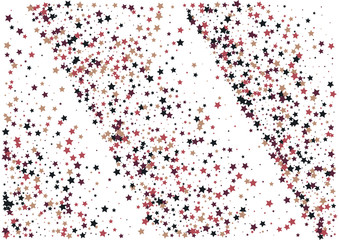 Festive color star confetti background. Abstract frame confetti texture for holiday, postcard, poster, website, carnivals, birthday and children's parties. Cover confetti mock-up. Wedding star layout