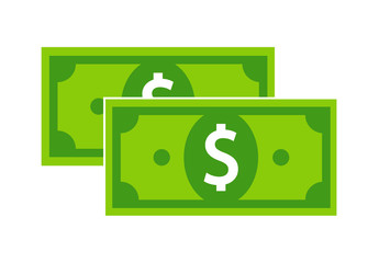 Vector Dollar sign, money dollar icon - currency dollar bill symbol vector eps 10