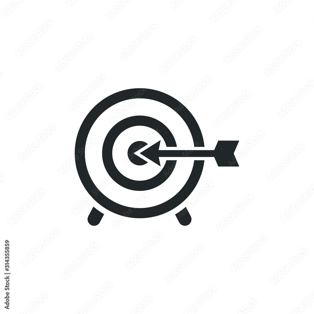 Poster marketing target icon template color editable. target symbol vector sign isolated on white backgroun