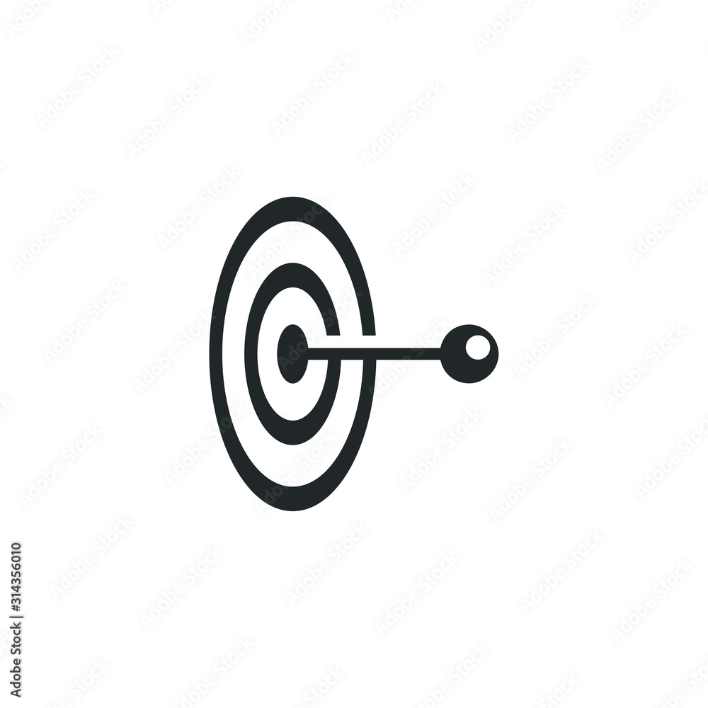 Poster marketing target icon template color editable. target symbol vector sign isolated on white backgroun