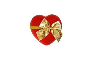 Single red heart shaped symbol