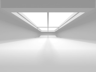 Futuristic White Architecture Design Background