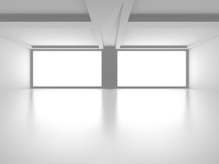 Futuristic White Architecture Design Background