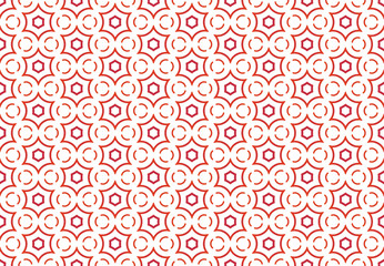 Seamless geometric pattern design illustration. Background texture. In red, white colors.