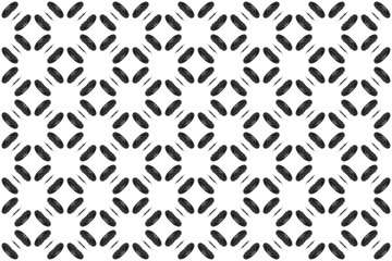 Watercolor seamless geometric pattern design illustration. Background texture. In black, white colors.