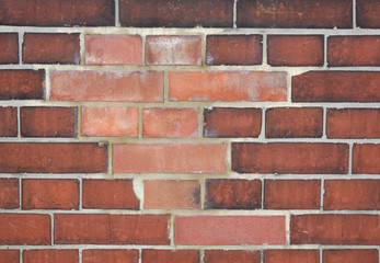 Old red brick wall background