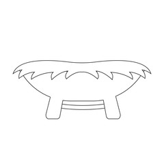 Isolated straw cradle