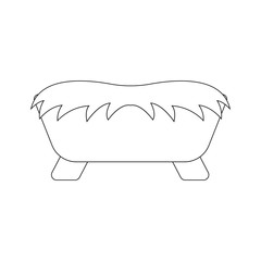 Isolated straw cradle