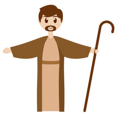 Saint Joseph. Manger character