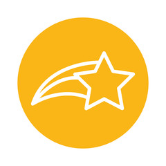 star shooting five pointed block style icon