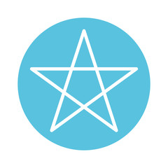 star five pointed block style icon