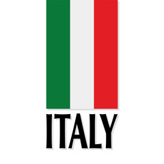 Italy poster with flag